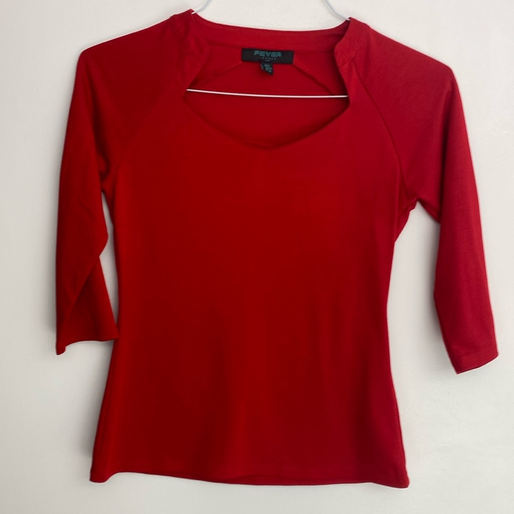 Fever London Red Top - UK Size 8 (appx. US 4)